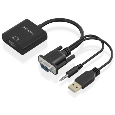 CABLE CONVERSOR AISENS SVGA MJACK 35 MUSB A M A HDMI A H 20CM