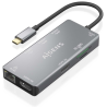 HUB AISENS USB C DOCK 9 EN 1 USB C 2XHDMI RJ45 2XUSB A 30 USB A 20 PD