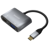 CABLE CONVERSOR AISENS USB C A VGA HDMI 4K GRIS 15CM