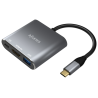 CABLE CONVERSOR AISENS USB C A HDMI USB C PD USB 30 TIPO A GRIS 15CM