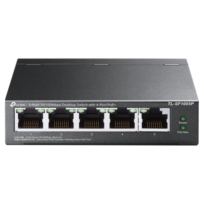 SWITCH TP LINK TL SF1005P DESKTOP SWITCH 4 PORT POE