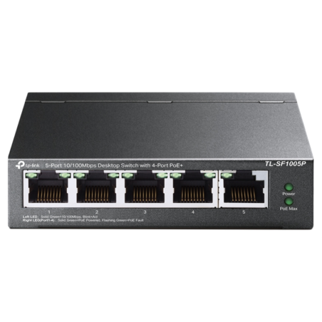 SWITCH TP LINK TL SF1005P DESKTOP SWITCH 4 PORT POE