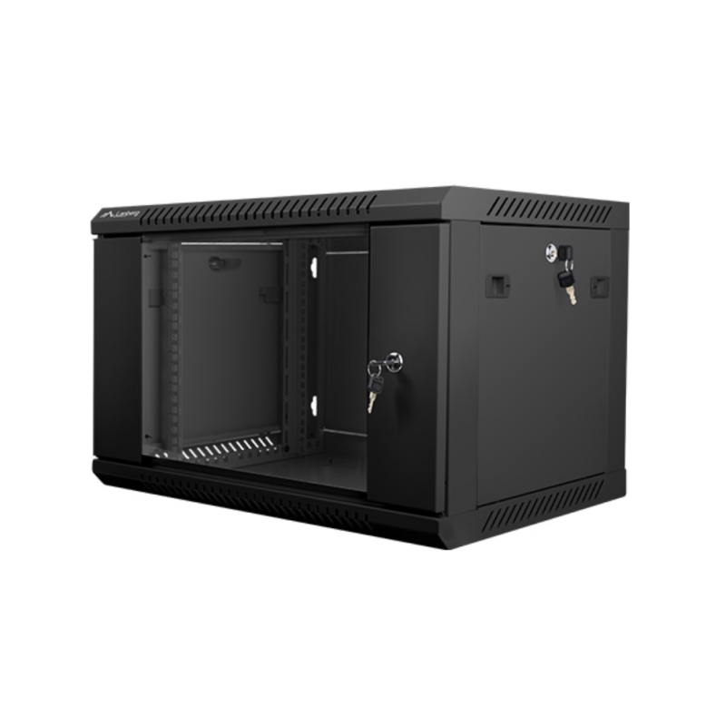 ARMARIO RACK LANBERG 6U 600X450X368 AUTO ENSAMBLADO 19 HASTA 60 KG NEGRO