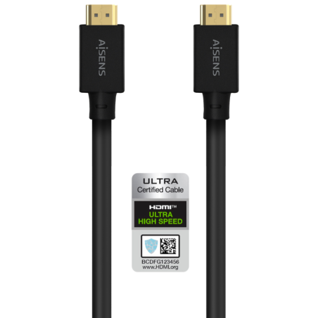 CABLE HDMI AISENS V21 ULTRA ALTA VELOCIDAD 8K60HZ M M 50M NEGRO