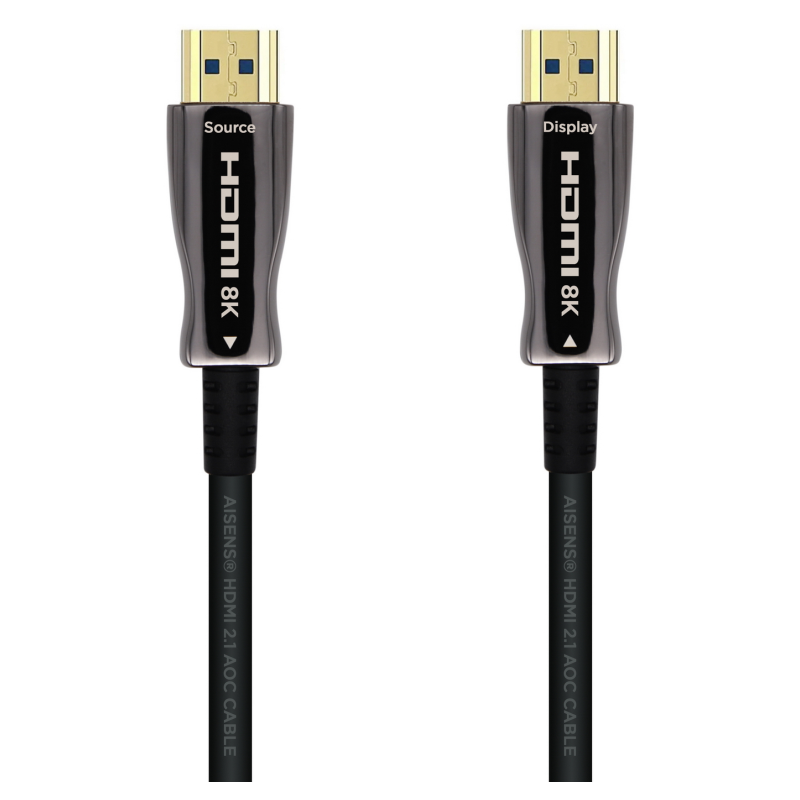 CABLE HDMI AISENS V21 OPTICO ACTIVO AOC 8K60HZ M M 100M NEGRO