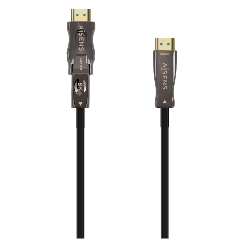 CABLE HDMI AISENS V21 OPTICO ACTIVO AOC DESMONTABLE 8K60HZ M M 15M NEGRO