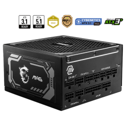 FUENTE ALIMENTACION MSI MEG A1250GL PCIE5 1250W 80 PLUS GOLD
