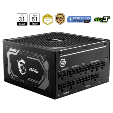 FUENTE ALIMENTACION MSI MEG A1250GL PCIE5 1250W 80 PLUS GOLD