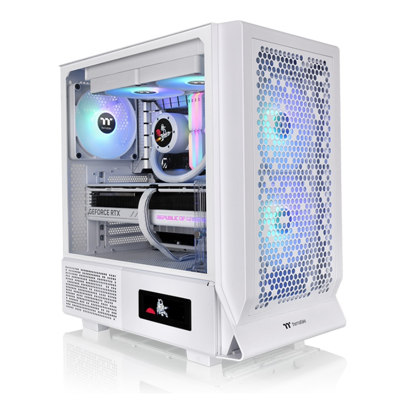 CAJA THERMALTAKE CERES 330 TG ARGB SNOW ATX 2XUSB 30 SIN FUENTE BLANCO