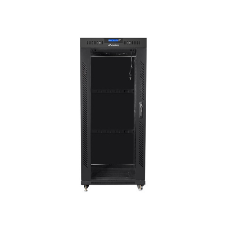 ARMARIO LANBERG RACK 19 22U 800X1000 FLAT PACK NEGRO PUERTA CRISTAL CON LCD