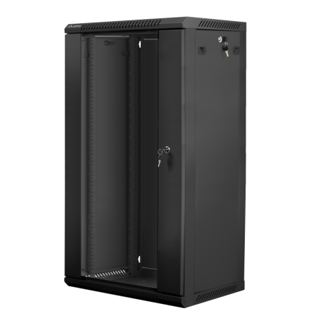 ARMARIO LANBERG MURAL RACK 19 22U 600X450 FLAT PACK V2 NEGRO