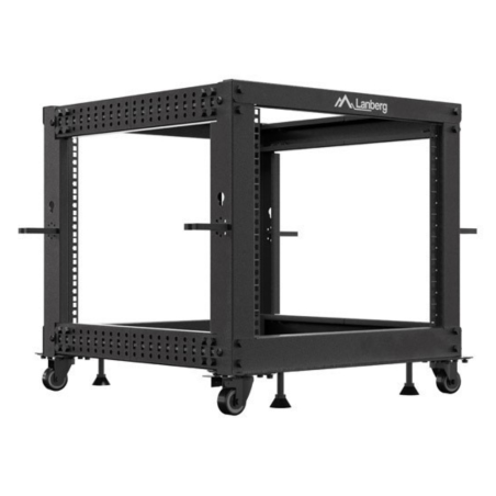 ARMARIO LANBERG ABIERTO RACK 19 9U 600X600 AJUSTABLE HASTA 1100 NEGRO