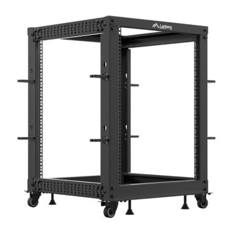 ARMARIO LANBERG ABIERTO RACK 19 15U 600X600 AJUSTABLE HASTA 1100 NEGRO