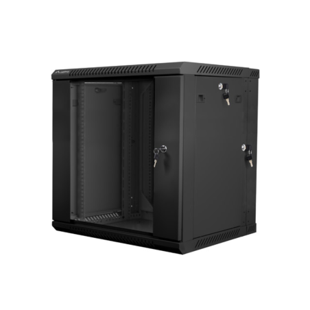ARMARIO LANBERG MURAL DOBLE SECCION RACK 19 12U 600X600 FLAT PACK NEGRO