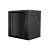 ARMARIO LANBERG MURAL DOBLE SECCION RACK 19 12U 600X600 FLAT PACK NEGRO