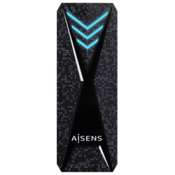 CAJA EXTERNA AISENS M2 NGFF RGB GAMING ASM2 RGB013B NVMe A USB32 GEN2 NEGRA