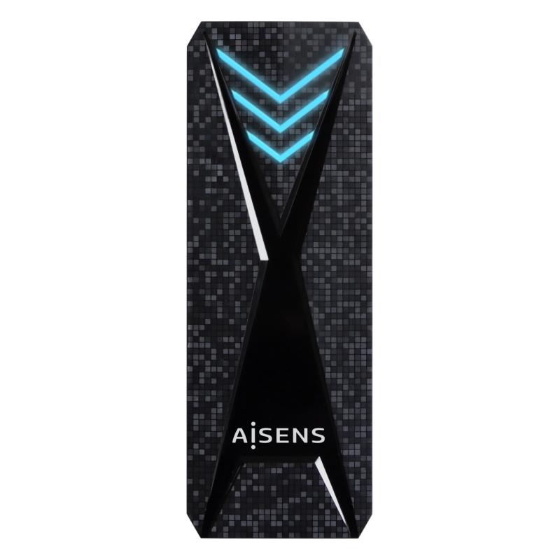 CAJA EXTERNA AISENS M2 NGFF RGB GAMING ASM2 RGB013B NVMe A USB32 GEN2 NEGRA