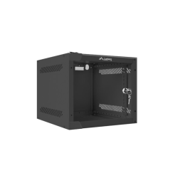 ARMARIO LANBERG MURAL RACK 10 4U 280X310 FLAT PACK NEGRO PUERTA CRISTAL