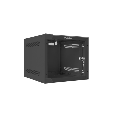 ARMARIO LANBERG MURAL RACK 10 4U 280X310 FLAT PACK NEGRO PUERTA CRISTAL