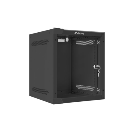 ARMARIO LANBERG MURAL RACK 10 6U 280X310 FLAT PACK NEGRO PUERTA CRISTAL