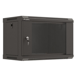 ARMARIO LANBERG MURAL RACK 19 6U 540X350 FLAT PACK NEGRO PUERTA CRISTAL