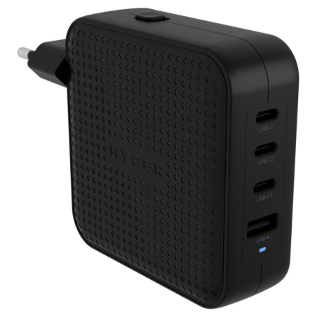HYPERAR HYPERJUICEAR 100W USB C GAN TRAVEL CHARGER 3C1A BLACK