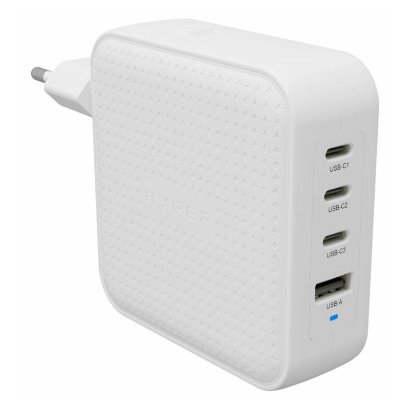 HYPERAR HYPERJUICEAR 100W USB C GAN TRAVEL CHARGER 3C1A WHITE