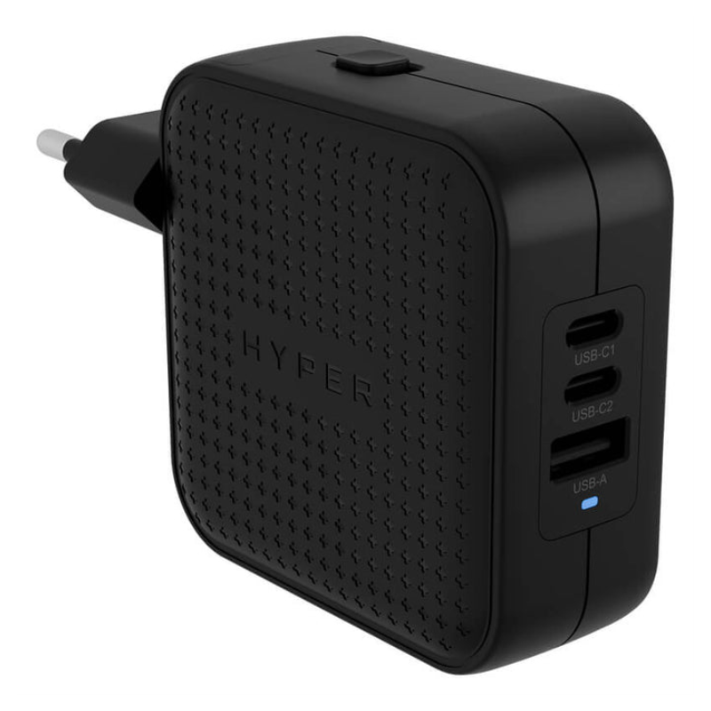 HYPERAR HYPERJUICEAR 70W USB C GAN TRAVEL CHARGER 3C1A BLACK