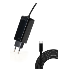 CARGADOR TOOQ PORTATIL GAN USB C PD 90W CUBICO NEGRO