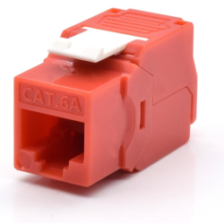 PRESA KEYSTONE WP CAT6A UTP TOOLLESS COLOR ROJO