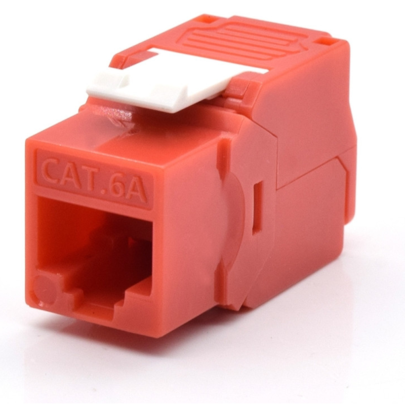 PRESA KEYSTONE WP CAT6A UTP TOOLLESS COLOR ROJO