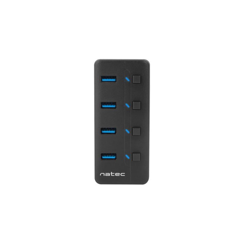 HUB NATEC MANTIS 2 USB 30 4 PUERTOS ON OFF CON ALIMENTADOR