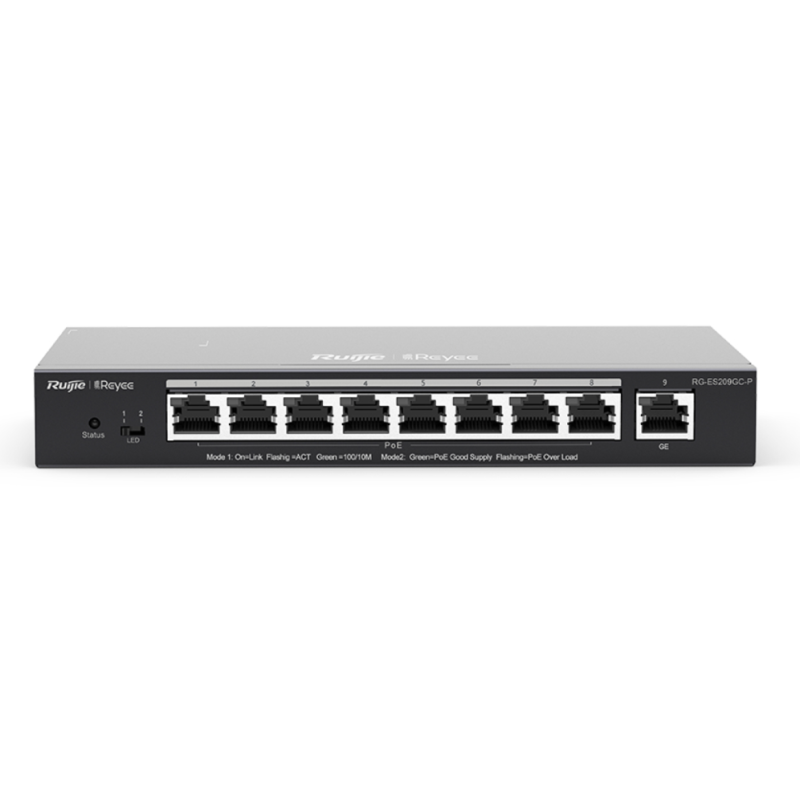 SWITCH RUIJIE REYEE RG ES209GC P GIGALAN 9p POE 120w