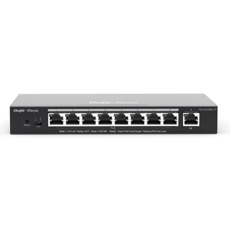 SWITCH RUIJIE REYEE RG ES209GC P GIGALAN 9p POE 120w