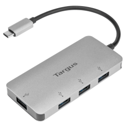 ADAPTADOR TARGUS USB C A 4xUSB 30 PLATA