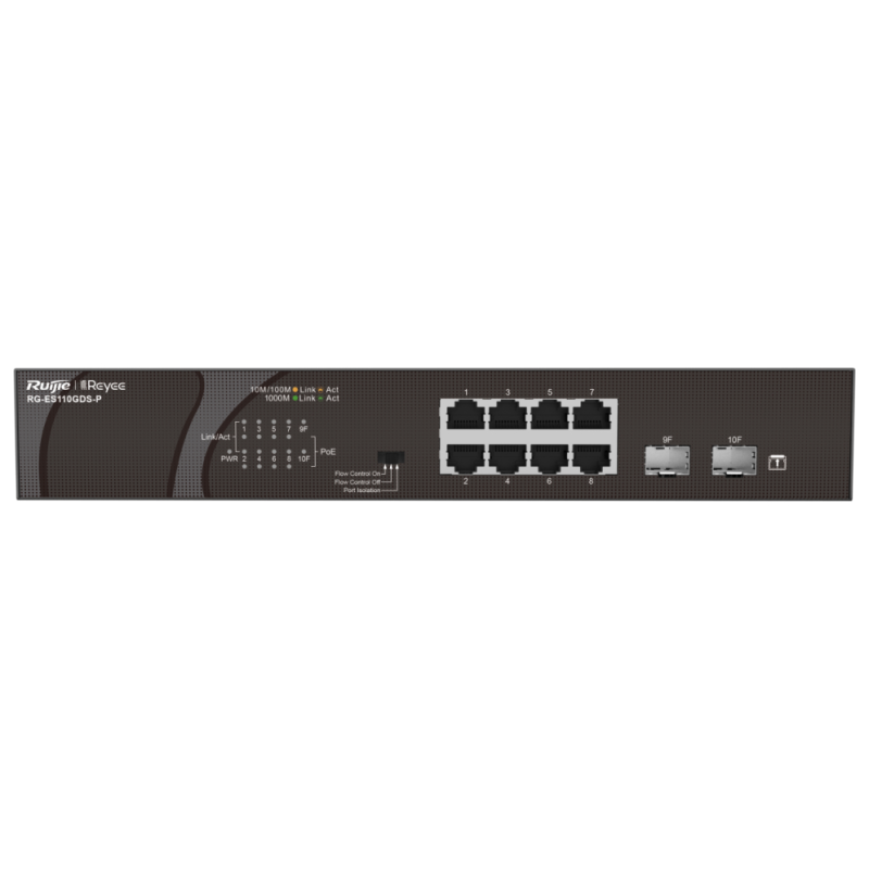 SWITCH RUIJIE REYEE RG ES110GDS P GIGALAN 8p SFP 2p POE