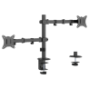 BRAZO DE MONITOR GEMBIRD PARA 2 PANTALLAS DE ESCRITORIO AJUSTABLE 17 32 PULG