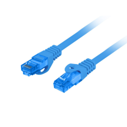 CABLE RED LANBERG LATIGUILLO CAT6A S FTP LSZH CCA 1M AZUL FLUKE PASSED