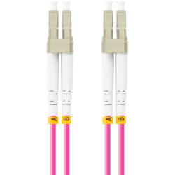 CABLE DE FIBRAOPTICA LANBERG 5M MULTI LC UPC LC UPC DUPLEX OM4 50 125 LSZH VIOL