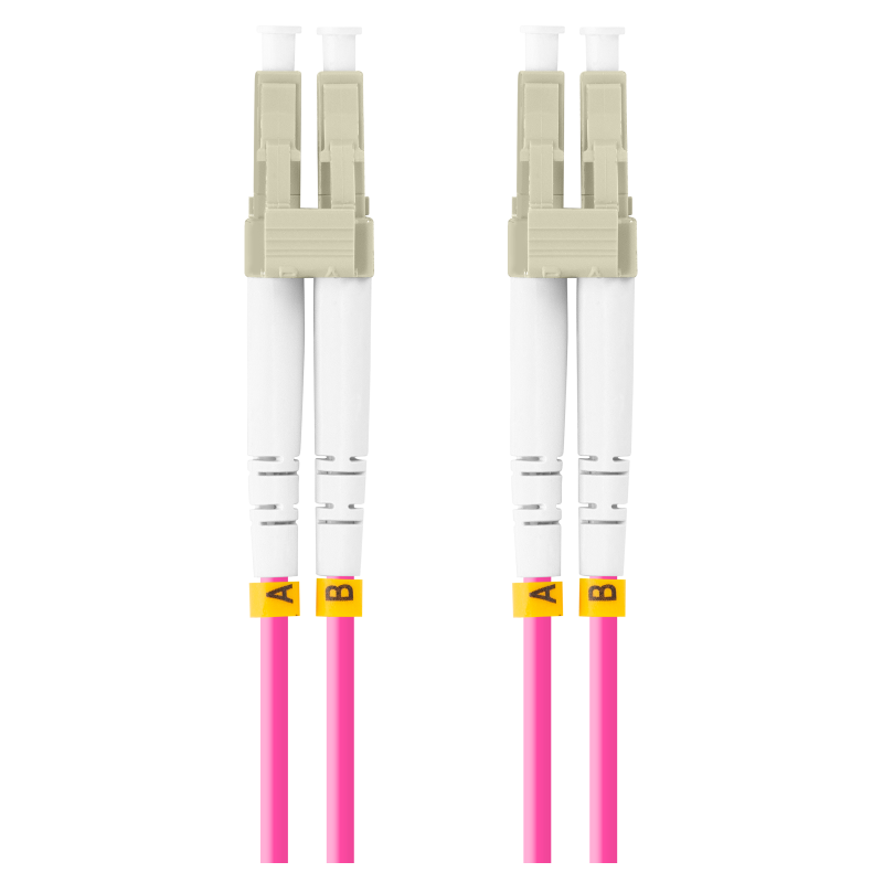 CABLE DE FIBRAOPTICA LANBERG 5M MULTI LC UPC LC UPC DUPLEX OM4 50 125 LSZH VIOL