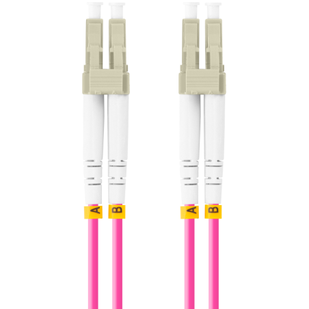 CABLE DE FIBRAOPTICA LANBERG 5M MULTI LC UPC LC UPC DUPLEX OM4 50 125 LSZH VIOL