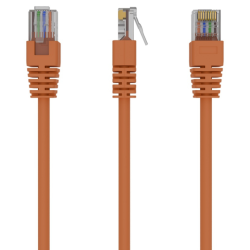 Cable CAT5E UTP moldeado 1m Naranja