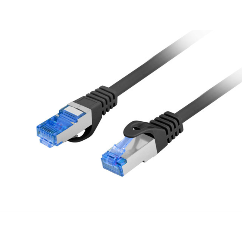 CABLE RED LANBERG LATIGUILLO CAT6A S FTP LSZH CCA 10M NEGRO FLUKE PASSED