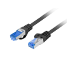 CABLE RED LANBERG LATIGUILLO CAT6A S FTP LSZH CCA 10M NEGRO FLUKE PASSED