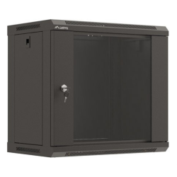 ARMARIO LANBERG MURAL RACK 19 9U 540X350 FLAT PACK NEGRO PUERTA CRISTAL