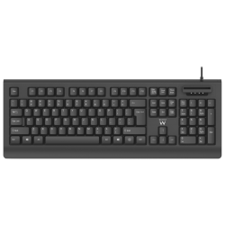 TECLADO EWENT CON LECTOR DNI QWERTY ES USB NEGRO