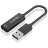 CONVERSOR AISENS USB A A AUDIO 48KHZ USB A M JACK 35 H NEGRO 10CM