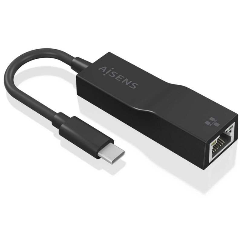 CONVERSOR AISENS USB31 GEN1 USB C A ETHERNET GIGABIT NEGRO 11CM