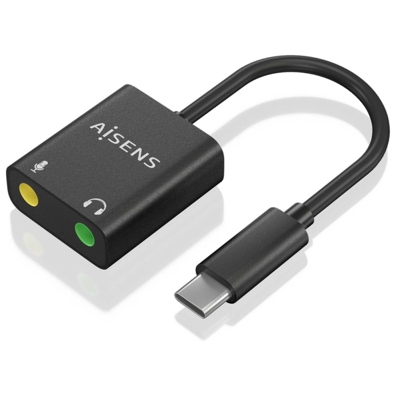 CONVERSOR AISENS USB C A AUDIO 48KHZ USB C M 2XJACK 35 H 10CM
