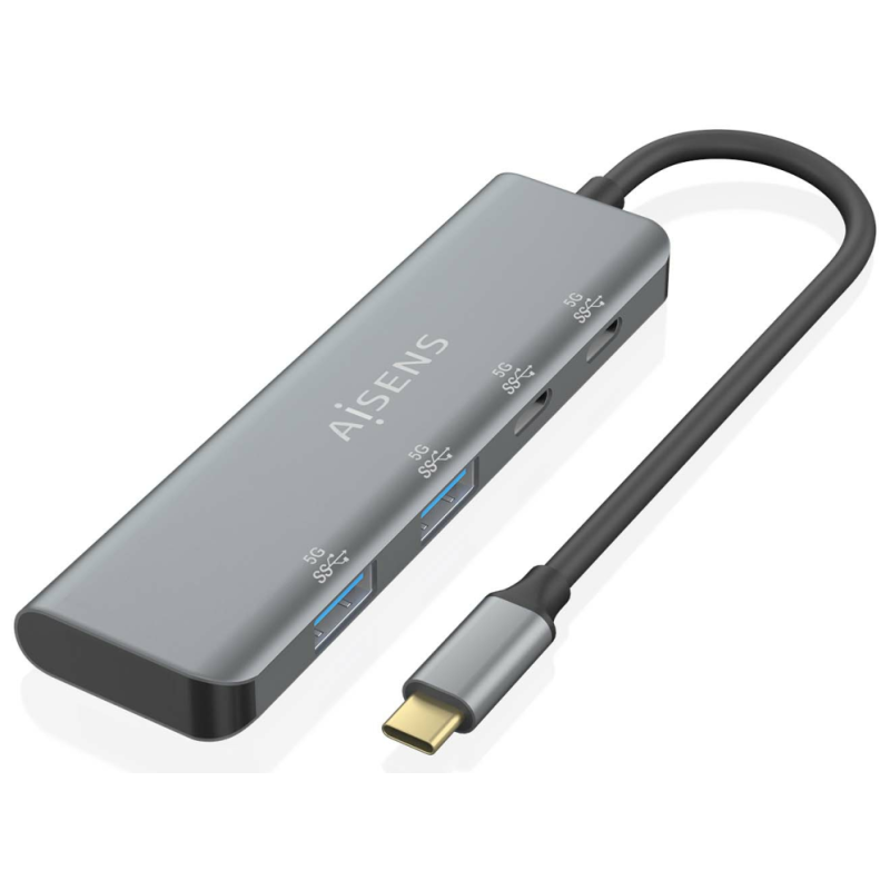 HUB AISENS USB 32 GEN1 5G USB C USB C M 2XUSB C H 2XUSB A H 15CM